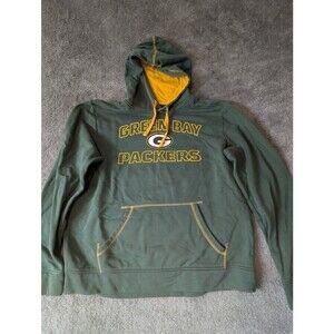 Green Bay Packers Fanatics Pullover Hoodie Mens Size Large Green Yellow